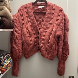 Sea puff sleeve cardigan